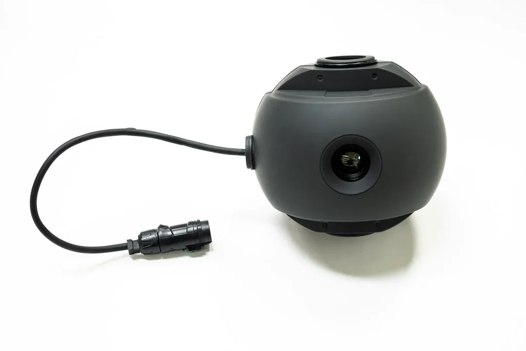  A security camera that is EMI shielded and sprayed cosmetic black over top.